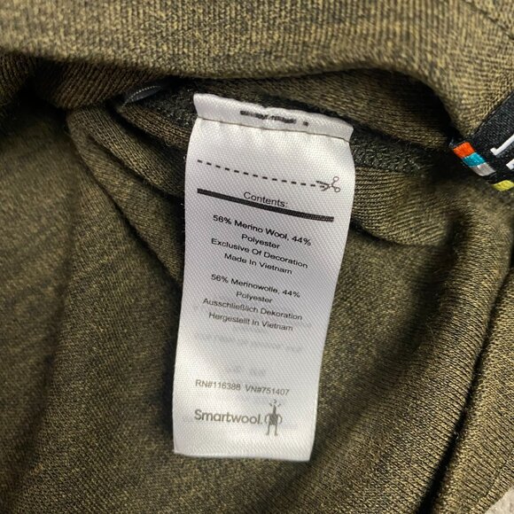 Smartwool Merino Sport 250 Henley Shirt Mens Medium Green Blue Hiking Base Layer - Picture 6 of 10